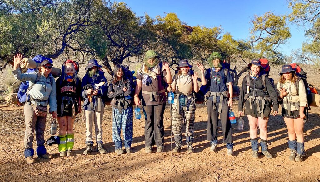 Amy with group on Operation Flinders